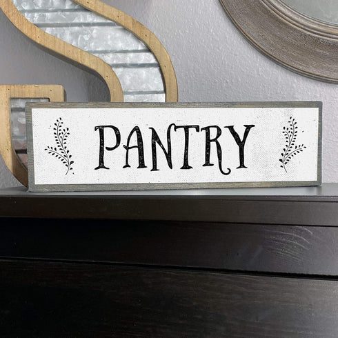 Kitchen Wood Signs, Medium - Wood and Metal, Pantry