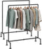 OROPY Set of 2 Industrial Pipe Clothing Rack, Free Standing Heavy Duty Detachable Clothes Rack, Black