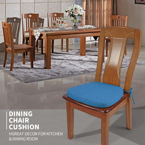 1 Pack 16" (1 SINOSSO Memory Foam Chair Cushions for Dining Chair, Friendly Woven Fabric U-Shape Comfortable Kitchen