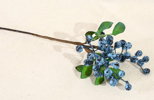 Mistari 10 Pack Artificial Flowers California Faux Blueberries - Artificial Stems for Decorating Blueberry Picks, Fruit
