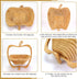 MYOSOTIS Apple Shape Foldable Fruit Basket Gift Snack Box for Halloween Holiday Party Christmas Decoration