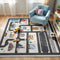 5x7ft Kids City Road Car Play Rug - Non-Slip Faux Wool Carpet