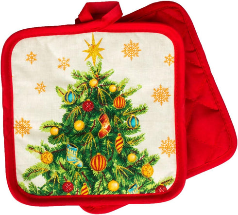 Christmas Tree Design 5 Pc Christmas Kitchen Linen Set
