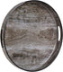 MAONAME 13" Round Decorative Tray, Plastic Tray with Handles, Coffee Table Trays,