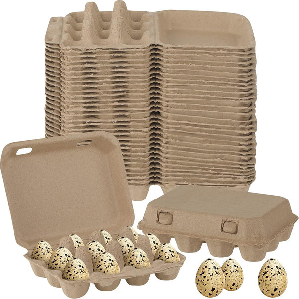 60 Pcs Quail Egg Cartons Paper Pulp Basket A Dozen Paper Crates