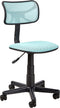 Urban Lifestyle Swivel Mesh Desk Chair, Blue, 20.86D x 22W x 33.46H in