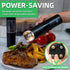 Gravity Electric Salt and Pepper Grinder Set - Adjustable Coarseness, One-Handed Operation, Battery Powered, Black