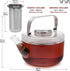 40 ounce/1.18 Viva Bjorn Borosilicate Glass Tea Pot for Stovetop with Loose Leaf Tea Infuser Mesh - Liter - Modern