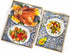 Set 2 Hiceeden of Decorative Serving Trays with Handles, Boho Tea Trays Ottoman Trays for Serving, Modern Plastic