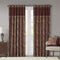 Madison Park Aubrey 2 Panel Curtain, Faux Silk Paisley Jacquard, Rod Pocket, Room Darkening Drape, 2-PK 50x95, Burgundy