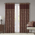 Madison Park Aubrey 2 Panel Curtain, Faux Silk Paisley Jacquard, Rod Pocket, Room Darkening Drape, 2-PK 50x95, Burgundy