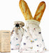 2 XL Beeswax Bread Bags for Homemade Bread, Reusable Cotton and Beeswax