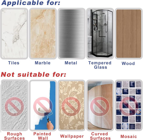 Cozycomfo Pack 10 Shower Caddy Adhesive Replacement Stickers Hooks Adhesive of for Corner Shelf Basket Bathroom Shelf