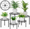 VECELO Metal Plant Stands Set of 5, Multiple Heavy Duty Flower Pot