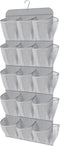 MISSLO 30 Large Pockets Dual Sided Hanging Shoe Organizer for Closet with