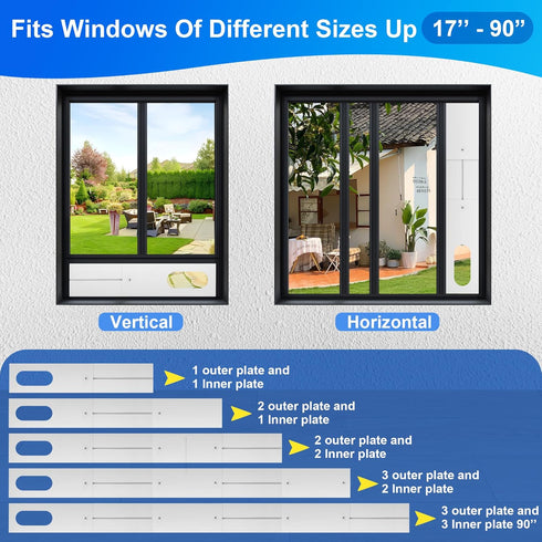 Portable Air Conditioner Window Vent Kit, Adjustable AC Window Seal Kit, Sliding Door AC Vent Kit, 5.9 Inch Diameter
