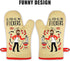Miracu Funny Oven Mitts, Gifts for Chefs, Cooking BBQ Oven Mitt - Unique Cooking Gifts for Cooks Dad Brother Him - Funny Kitchen Gadgets, Manly Fathers Day, Housewarming, Grilling Chef Gifts for Men