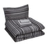5-Piece Set Amazon Basics Lightweight Microfiber Comforter with Sheets, Bed-in-a-Bag, Gray Calvin Striped Bedding