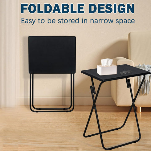 LOFTEY TV Tray Table, Folding TV Dinner Table, Portable TV Tables for Living Room for Eating, Heavy Duty Foldable Side