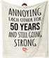 Dulkjio 50th Anniversary Blanket Gifts, 50th Anniversary Wedding Gifts for Couple Parents, Golden