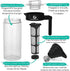Coffee Gator Cold Brew Coffee Maker, 47 oz Iced Tea & Cold Brew Pitcher with Glass Carafe & Filter