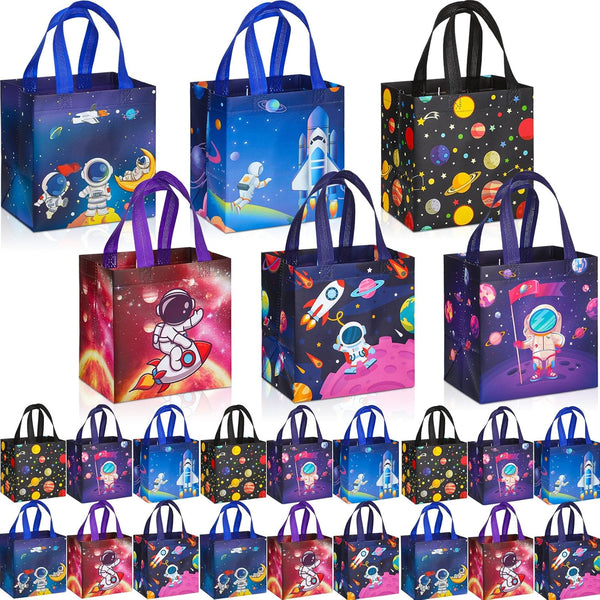Kigeli 30 Pcs 6 Style Space Goodie Bags, Space Party Favors Large
