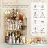 Counter Countertop, 3-Tier) Corner Bathroom Organizer with Makeup Brush Holder & Toothbrush Holders, Makeup Organizer