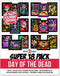 Super Pack of 18 Fuzzy Velvet Coloring Posters - Kids Themed Day of the Dead Halloween Crafts Activity