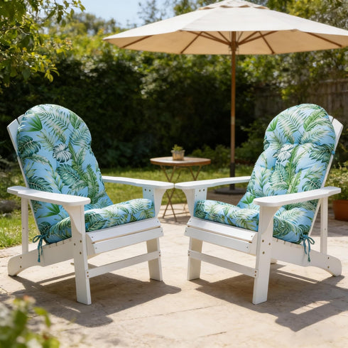 44x19x4 inch, Enipate Tropical Print Adirondack Chair Cushions Weather Resistant Patio Chair Seat Cushion, Tufted