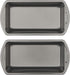 GoodCook Set of 2 Medium 8" x 4" Nonstick Steel Bread Loaf Pans, Gray
