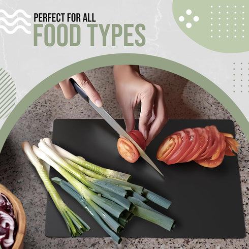 Disposable Cutting Boards for Kitchen 25 Count Black Cutting Board 12 Inch X 17.5 Inch Flexible Cutting Boards For Kitchen ~ Patent Pending ~ Recyclable Disposable Cutting Board Sheets By Crown