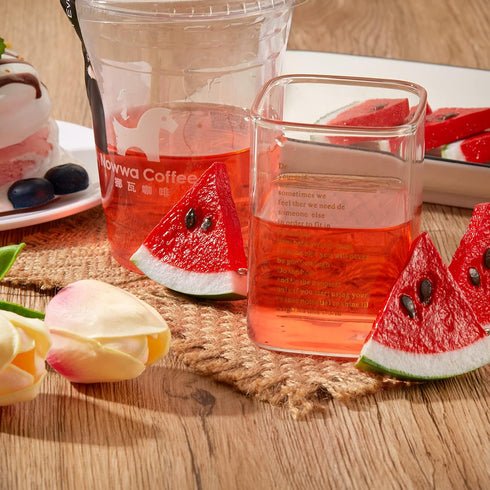 Yaomiao Fake Watermelon Simulation Slices, Realistic Lifelike Plastic Decor for Photography Props