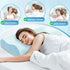 CloudBliss Memory Foam Pillow, Ergonomic Neck Contour Cervical Pillow for Neck and Shoulder Pain Relief, King Blue