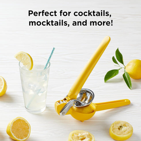 Chef'n FreshForce Lemon Squeezer Citrus Juicer, Manual Hand Press with Dual-Gear Power for Maximum Juice Extraction