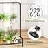 Josmimic 40'' 3 Plant Stand Outdoor Tall Plant Shelf For Patio Metal Plant Rack Flower Pot Clearance With Hooks