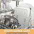 Mini Toaster Oven Pan Set, P&P CHEF 9 Inch Stainless Steel Tray with Rack & Silicone Mat for Small Oven, 3Pcs