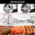 Mudder 4 Pieces Sausage Stuffer Kit, Stainless Steel Grinder Tubes with Sausage Stuffer Ring for Size 5 Meat Grinder