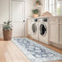 jinchan 2x6 (2x6, Fiora Runner Rug Machine Washable Hallway Rug Dark Blue Vintage Floral Print Non-Slip Low Pile