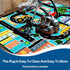 2.5x4 Car Rug Play Mat - Kids Play Carpet City Life Road Map Rug Educational Traffic Track Car Mat for Kids Toy Cars