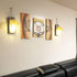 Besuerte Rustic Wooden Wall Hanging Decor with LED String Lights - Set of 2 Grey