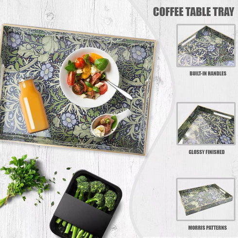 Stylish Seaweed Serving Tray with Handles for Home Decor
