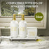 Set Set Cisily Kitchen Soap Dispenser Comes with Ceramics Sponge Holder, Gold Pumps, and Instant Dry Tray, Hand