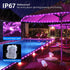 2 Pack 33ft 100 8 JMEXSUSS Pink String Lights Battery Operated Rope Lights Outdoor, LED Battery Powered Christmas