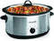 Crock-Pot 7 Quart Oval Manual Slow Cooker, Stainless Steel (SCV700-S-BR), Versatile Cookware for Families