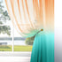 Orange and Green Curtains, 63 Inch Length for Bedroom Decor, 1 Panel Pocket Window Sheer Drape, 52x63 Long