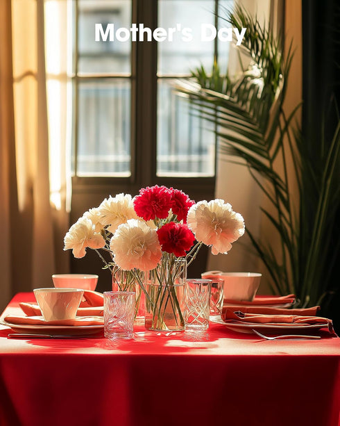 20 Pack, 54 108 Inch Pureegg Plastic Table Cloth Disposable x Table Cloths, Valentines Day, Thanksgiving, Christmas