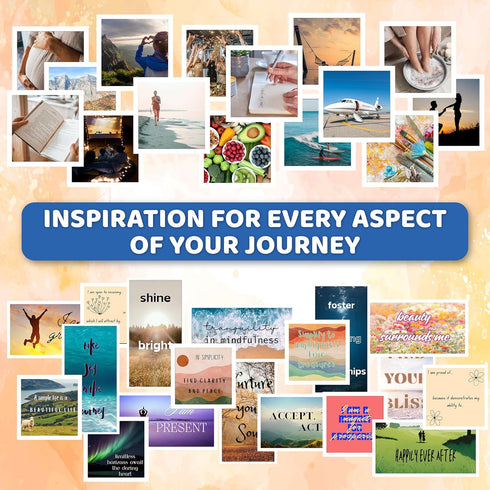 Vision Board Kit, Linen Cork Board for Wall, 235 Cards, 15.3"x11", All Supplies for Visualization & Goal Setting