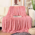 Tuddrom Extra Soft Faux Fur Blanket Queen Size 80" x 90", Solid Reversible Fuzzy Long Hair Shaggy Blanket, Pink