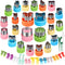 24 pcs Vegetable Cutter Shapes Sets - Cookie Cutters, Fruit Stamps Mold with 20 pcs Food Picks and Forks for Kids