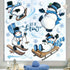 Mfault 139 PCS Winter Snowman Window Clings, 4 Sheets Let It Snow Wall Stickers for Christmas Home Decor